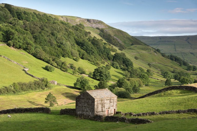 Stone barn, Swaledale, Yorkshire Dales , England, UK