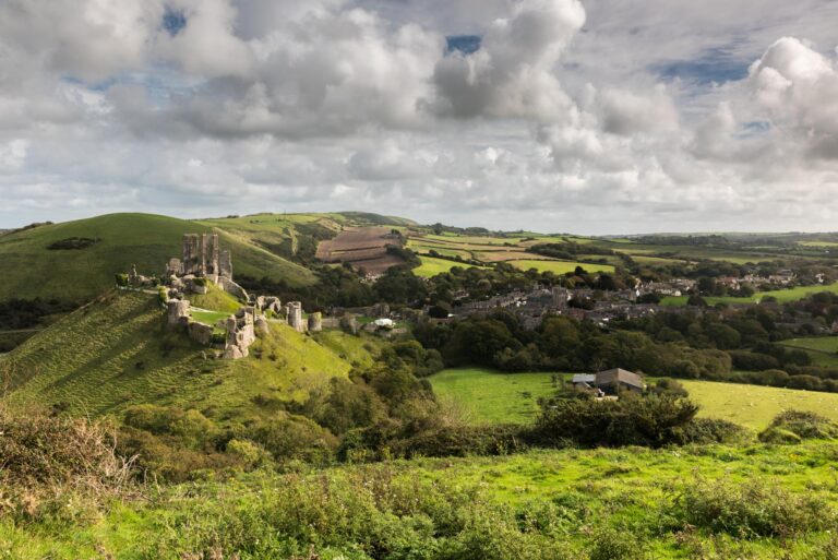 Corfe Castle, Corfe, Dorset, England, UK