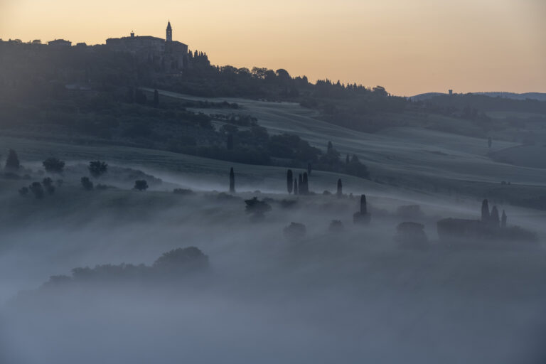 Sunrise over Pienza, Tuscany, Italy