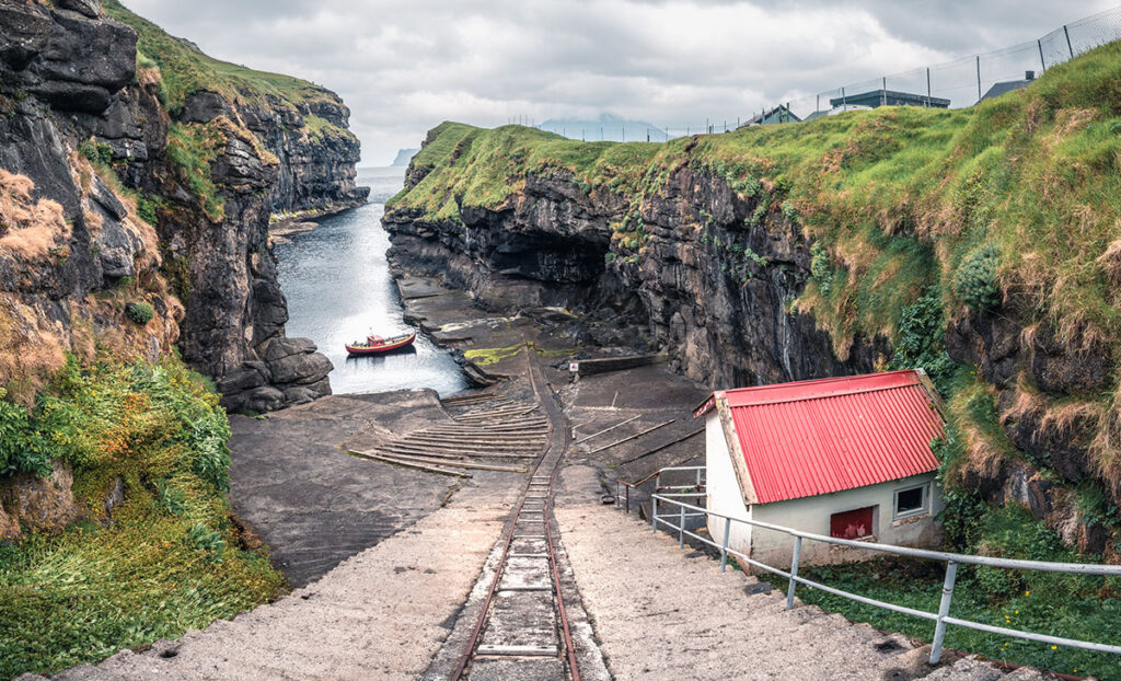 The natural harbour in Gjógv, Faroes © James Rushforth - taken on our Faroe Islands photography workshop and tour.